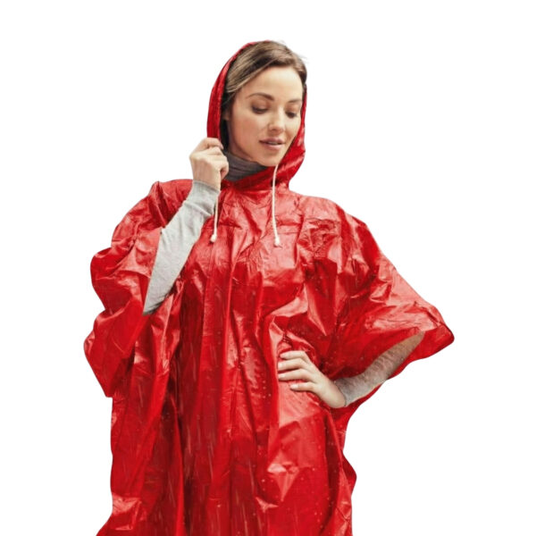 Falconetti® - Poncho - One Size Fits All - Rood